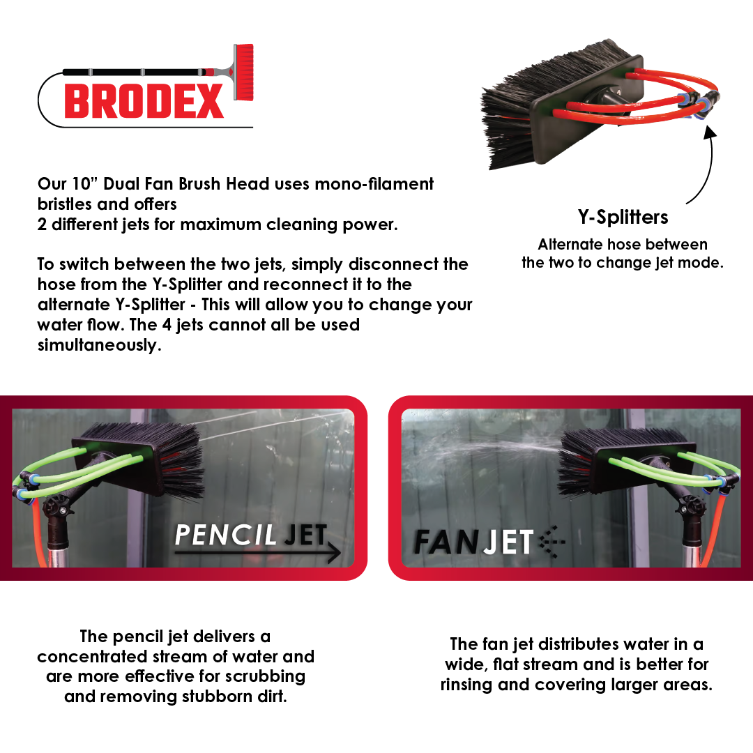Informational Guide on how to use our 10" Brush Head.