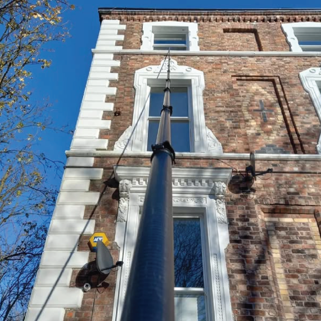 Raptor Carbon - Fully Extended - Solar Panel Cleaning Pole - Window Cleaning Pole - Water Fed Pole - Water Fed Poles